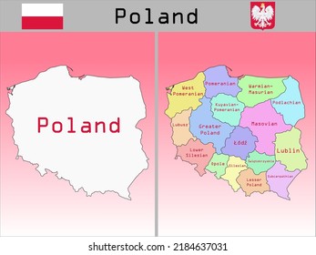 Vector Administrative Divisions Poland Stock Vector (Royalty Free ...