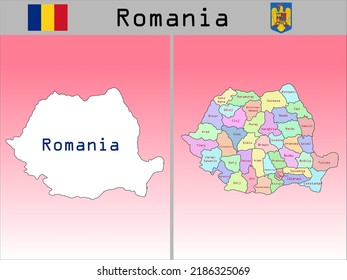 Vector Administrative Divisions of Romania