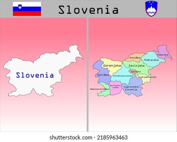 Vector Administrative Divisions of Slovenia