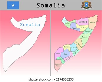Vector Administrative Divisions of Somalia