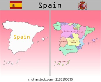 Vector Administrative Divisions of Spain