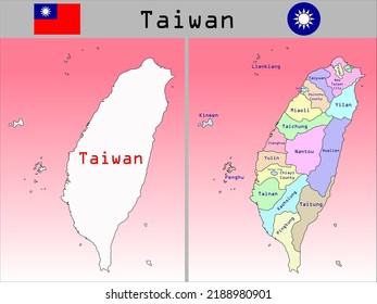 Vector Administrative Divisions of Taiwan