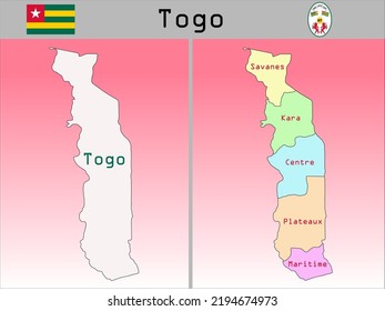 Vektor-Verwaltungsabteilungen von Togo