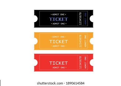 Vector Admission Ticket in a flat style