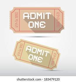 Vector Admit One Ticket Illustration