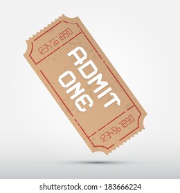 Vector Admit One Ticket Illustration