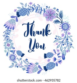 Vector adorable floral composition. Vector wreath.