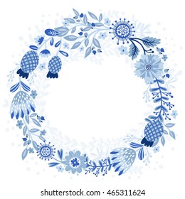 Vector adorable floral composition. Vector wreath.