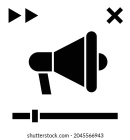 Vector Ads Glyph Icon Design
