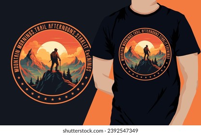 Vector adventure illustration typography t shirt design