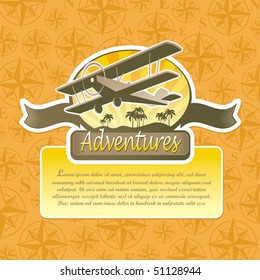 Vector adventure and travel emblem