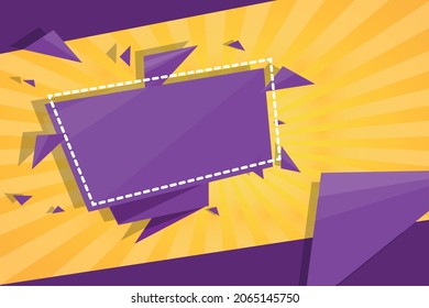 Vector advertisement empty banner template ready for adding text. Modern speech bubble banner and  button templates. Attractive design elements for big sales. Add your own texts Super Sale.