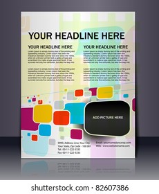 vector advertising brochure design template.