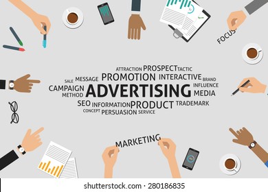 vector advertising concept, template