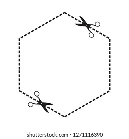 Vector advertising coupon with scissors - Vector