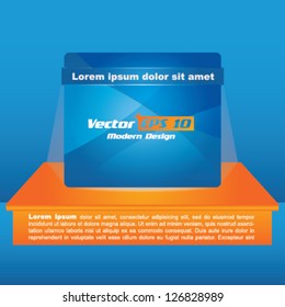 Vector advertising element on stage