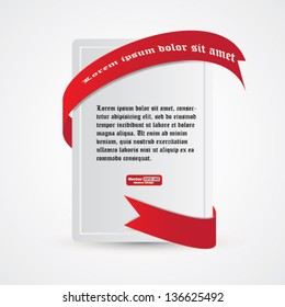 Vector advertising element with ribbon