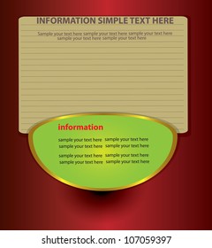 Vector advertising labels and blank paper
