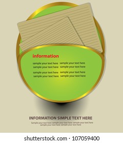 Vector advertising labels and blank paper