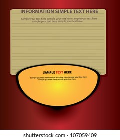 Vector advertising labels and blank paper