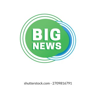 Vector publicitario o simbolo moderno Big news. Anuncio