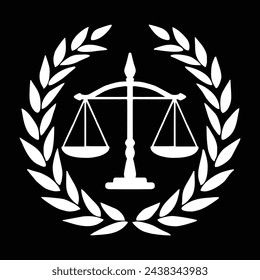 vector advocate and Justice or law logo  illustration