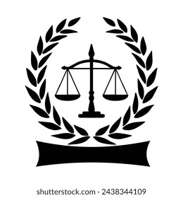 vector advocate and Justice or law logo  illustration