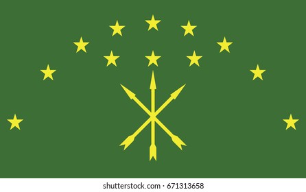 Vector Adygea flag