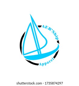 Vector Aer ship logo for aparell shop