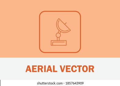 Vector of aerial icon. Isolated on pastel background. Business, multimedia theme.