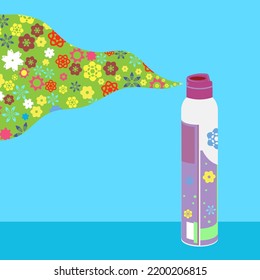 Vector Aerosol Spray Can, Deodorant, Cleanser, Furniture Polish, Paint, Air Freshener, Repellent Gas Spray. Disinfectant Icon In Aluminum Bottle.