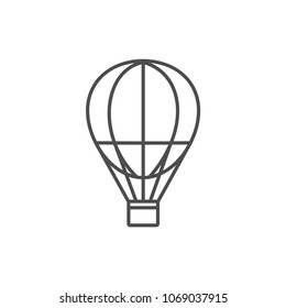 Vector aerostate line icon air balloon line icon