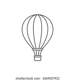 Vector aerostate line icon air balloon line icon