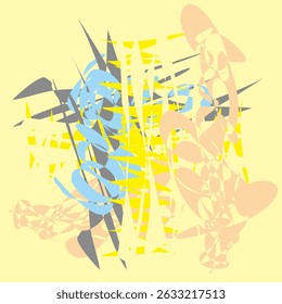 Vector aesthetic flat abstract ornament for decoration, wall hangings, wrapping paper, textiles
