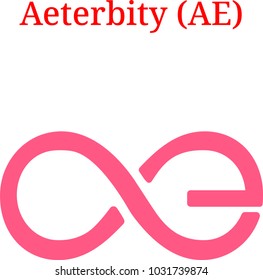 Vector Aeternity (AE) digital cryptocurrency logo. Aeternity (AE) icon. Vector illustration isolated on white background.
