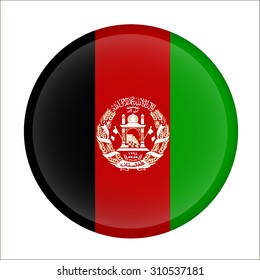 Vector - Afghanistan Flag Glossy Button