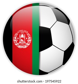 Vector - Afghanistan Flag with Soccer Ball Background