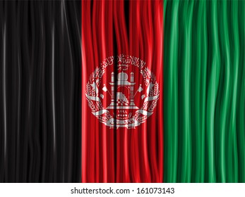 Vector - Afghanistan Flag Wave Fabric Texture Background