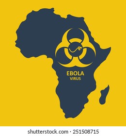 Vector africa and ebola virus. Format eps10