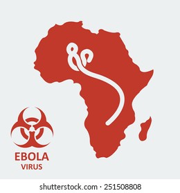 Vector africa and ebola virus. Format eps10