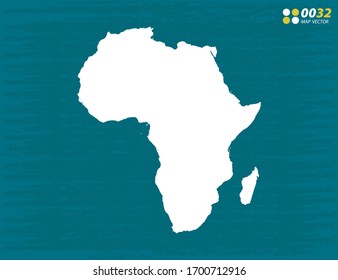 Mapa del vector de África sobre fondo oscuro.