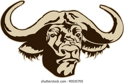 Vector African Cape Buffalo