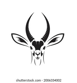 Vector of african gazelle head design on white background. Easy editable layered vector illustration. Wild Animals. Animal. 