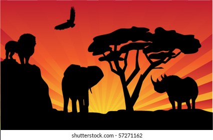 vector african landscape