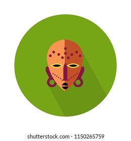 Vektorgrafik afrikanischer Masken einzeln. Symbol für traditionelle Zeichen, alte Kunst