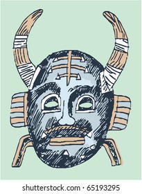 Vector African mask (see more in the same style in my collection)