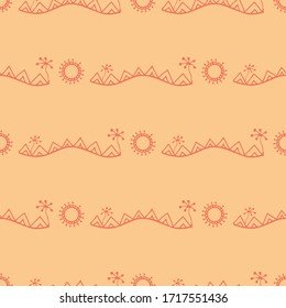 Vector African model (desert). Seamless pattern can be used for Wallpaper, pattern fill, web page background, and surface textures. Seamless background.