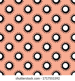 Vector African model (sun). Seamless pattern can be used for Wallpaper, pattern fill, web page background, and surface textures. Seamless background.