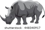 Vector african rhinoceros