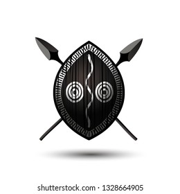 vector african shield creative logo